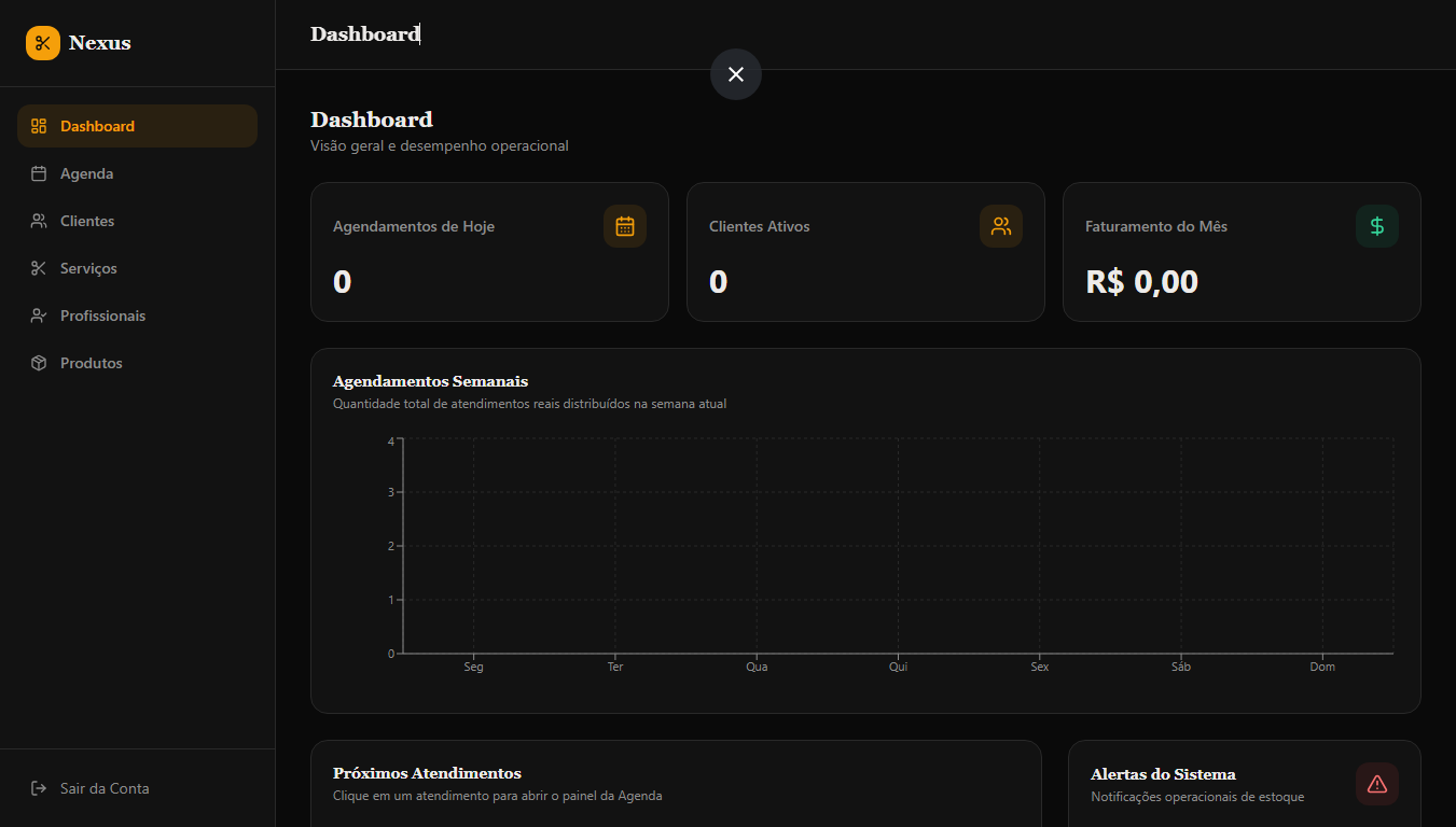 Interface do sistema NEXUS